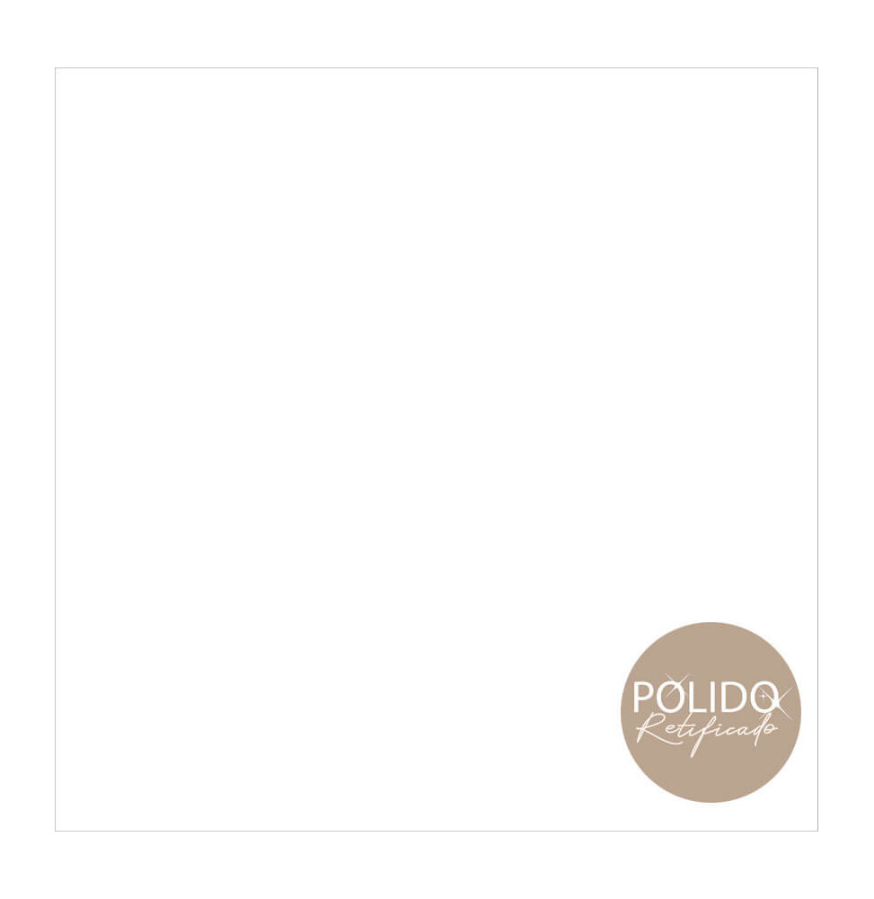 PISO FORMIGRES Branco Polido 66cmX66cm Caixa com 2,18m²
