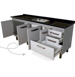 Gabinete Glamour 1,94m Branco - Locatt
