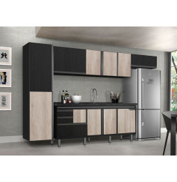Gabinete Elegance 1,94m Nero/Barrique - Locatt